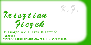 krisztian ficzek business card
